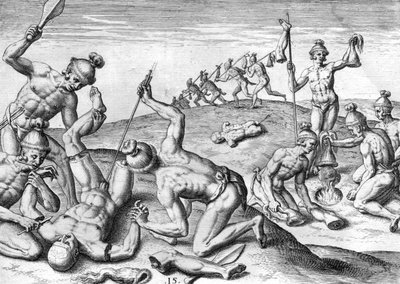 Potanos Kızılderilileri Cruauts by Theodor de Bry
