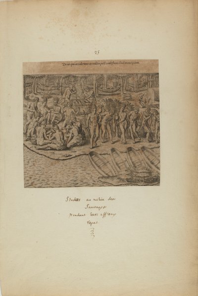 De Iss qui Acciderunt in Reditu Post Comestum Illud Mancipium. (Americae kitabından, üçüncü bölüm) by Theodor de Bry