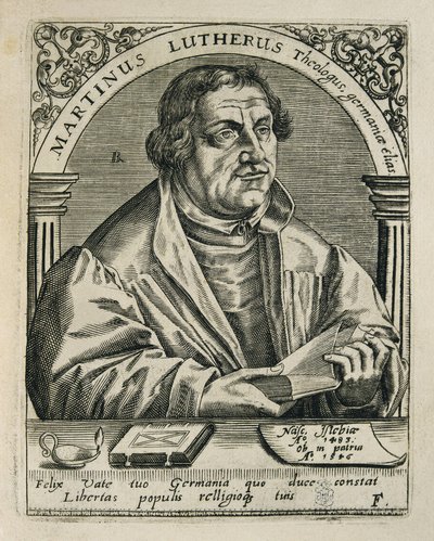 LUTHER, Martin (1483-1546). Alman din reformcusu. Oymak. İSPANYA. MADRİD (ÖZERK TOPLULUK). Madrid. Ulusal Kütüphane by Theodor de Bry