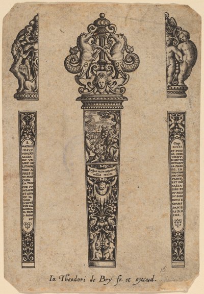 Bıçak Sapı Süsleme by Theodor de Bry