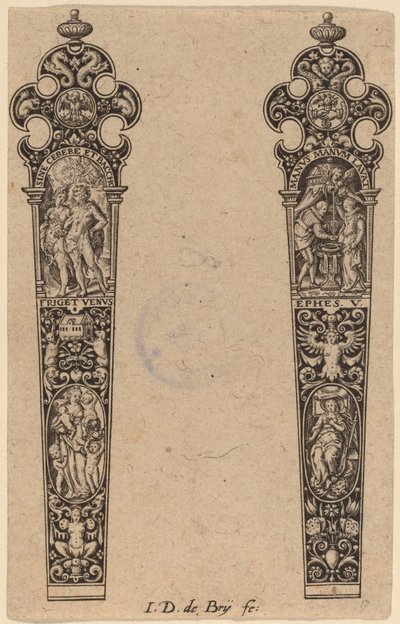 Bıçak Sapı Süsleme by Theodor de Bry