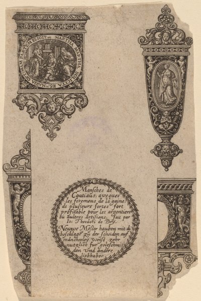 Bıçak Sapı Süsleme by Theodor de Bry