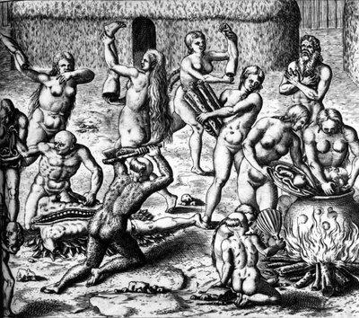 yamyamlık sahnesi by Theodor de Bry