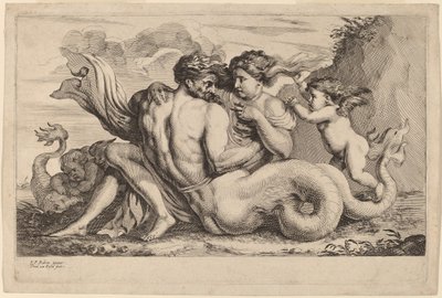 Siren ve Triton by Theodor van Kessel after Sir Peter Paul Rubens