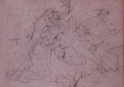 Haçtan iniş (çizim) by Theodore (attr. to) Gericault