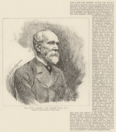 Merhum Albay Sir Henry Yule, RE, The Travels of Marco Polo