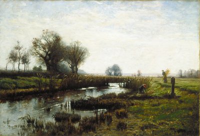 Geç Öğleden Sonra, Dachau Moor (tuval üzerine yağlıboya) by Theodore Clement Steele