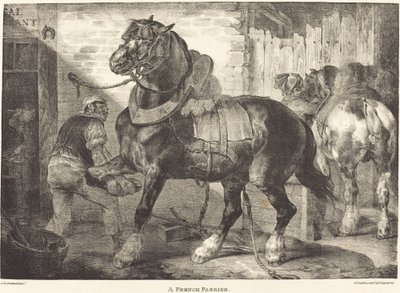bir Fransız nalbant by Theodore Gericault