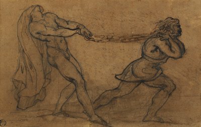 Bir Erkek Çıplak Başka Bir Erkek Tarafından Çekildi, by Theodore Gericault