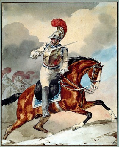 Karabina memuru hücum emrini veriyor by Theodore Gericault