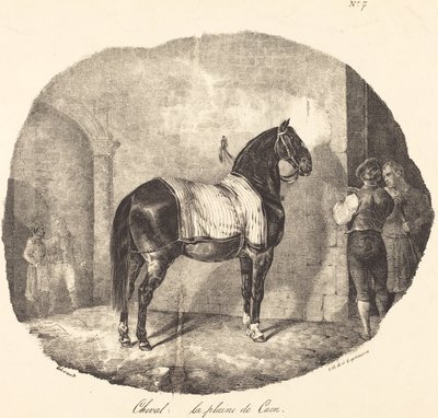 Caen düz at by Theodore Gericault