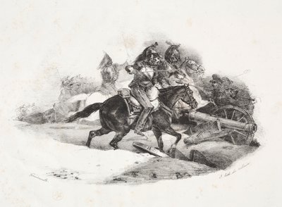 Cuirassiers Bir Topçu Bataryasını Şarj Ediyor by Theodore Gericault