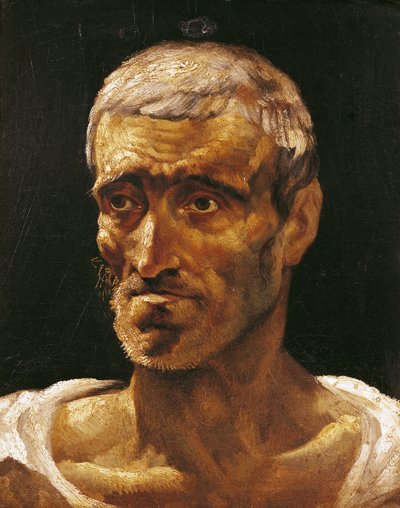 Batık Bir Adamın Başı, Medusa Salı için çalışma, 1817-19 by Theodore Gericault