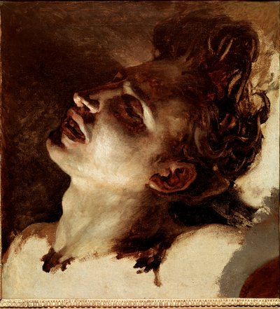 Ölü bir genç adamın başı Resim Jean Louis Theodore Gericault (1791-1824) 19. yüzyıl Güneşi. 31x33 cm Rouen, Güzel Sanatlar Müzesi by Theodore Gericault
