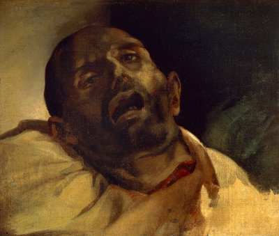 Giyotinli adam başı (Le giyotin), Jean-Louis Theodore Gericault (1791-1824), tuval üzerine yağlı boya, 40x49 cm by Theodore Gericault