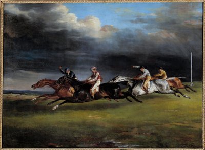 At Yarışı, Theodore Gericault (1791-1824) 1821 Sun tarafından Epsom Tablosunda derbi diyor. 0,92x1,25 m by Theodore Gericault