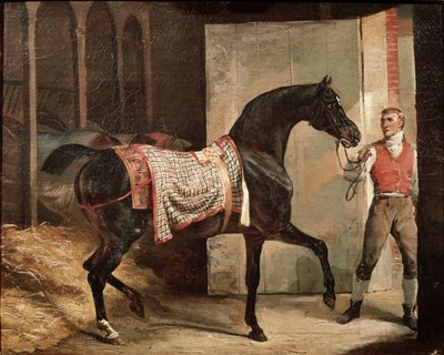 Ahırdan ayrılan at (tuval üzerine yağlıboya, 19. yüzyıl başı) by Theodore Gericault