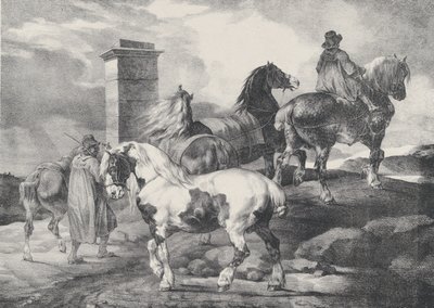 Panayıra Giden Atlar, 1821 by Theodore Gericault