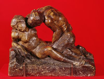 Jüpiter ve Antiope (ikinci taraf), c.1818 (kahverengi patineli taş) by Theodore Gericault
