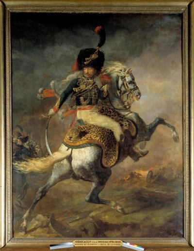 Theodore Gericault (1791-1824) 1812 Sun tarafından Imperiale Muhafız Hücum Tablosunun At Sırtında Avcılar Subayı. 3,49x2,66 m by Theodore Gericault
