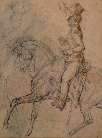 Polonyalı Mızraklıların Memuru by Theodore Gericault