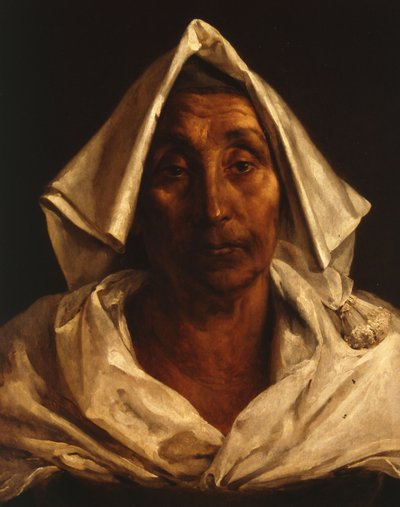yaşlı italyan kadın by Theodore Gericault