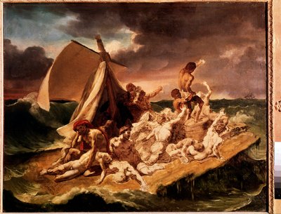 Meduse salı için hazırlık çalışması (tuval üzerine yağlı boya by Theodore Gericault