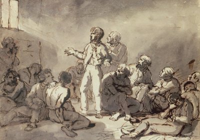 Bir hücredeki mahkumlar by Theodore Gericault