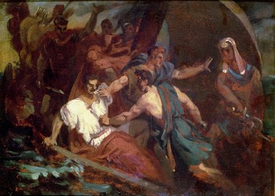 Bir yelkenli gemide isyan by Theodore Gericault