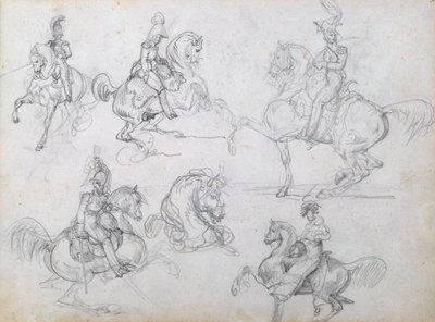 Sıçrayan atların binicileri by Theodore Gericault