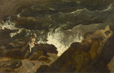 Sahilde Gemi Kazası, c.1822-3 (tuval üzerine monte edilmiş kağıt üzerine yağlı boya) by Theodore Gericault