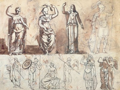 Antika modellerden çalışma by Theodore Gericault