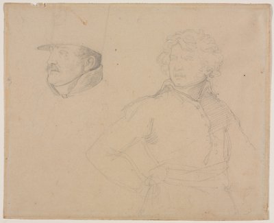 İki Askerin Çalışması by Theodore Gericault