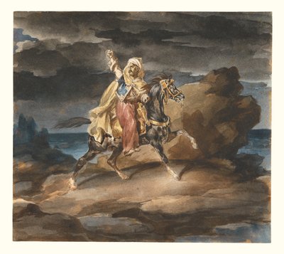 Giaour (Bir Türk masalı) c.1822–23 (grafit üzeri suluboya) by Theodore Gericault