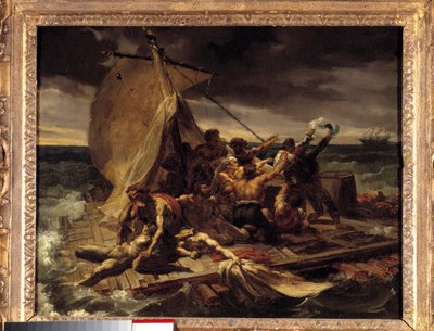 Meduse Premiere eskizlerinin salı. Theodore Gericault