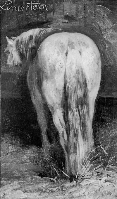 Belirsiz, Ahırdaki At by Theodore Gericault