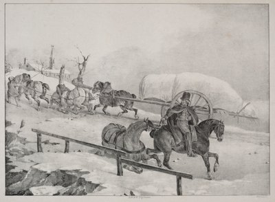 Bir Tepeye Tırmanan Arabacı by Theodore Gericault