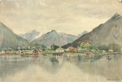 Adalardan Sitka, Rus Kalesini Gösteriyor, 1888. by Theodore J. Richardson