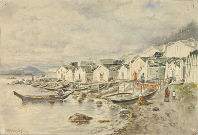 Çiftlik Yerli Köyü, Sitka, 1884. by Theodore J. Richardson
