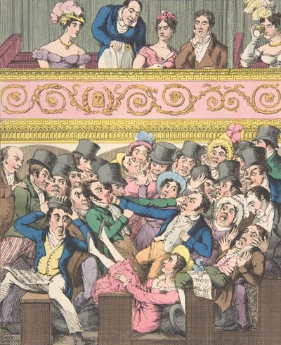 Teatral Zevkler, Levha 2: Bir Koltuk İçin Mücadele Etmek, yakl. 1835. by Theodore Lane
