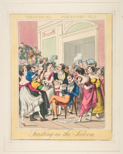 Teatral Keyifler, Levha 5: Salonda Şölen, ca. 1835. by Theodore Lane
