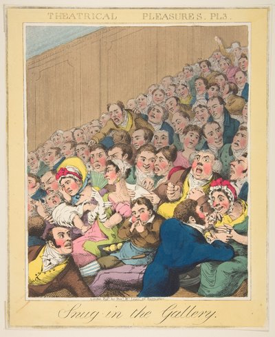 Teatral Zevkler, Snug in the Gallery, Levha 3, yakl. 1835. by Theodore Lane