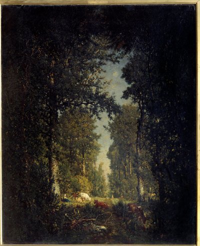 Bir cadde, Isle Adam ormanı. Theodore Rousseau