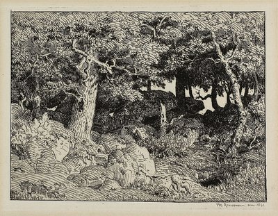 Kayalardan Meşe by Theodore Rousseau