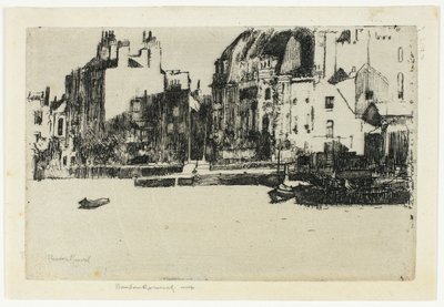 Chelsea Sarayları (Siyah Beyaz Versiyon) by Theodore Roussel