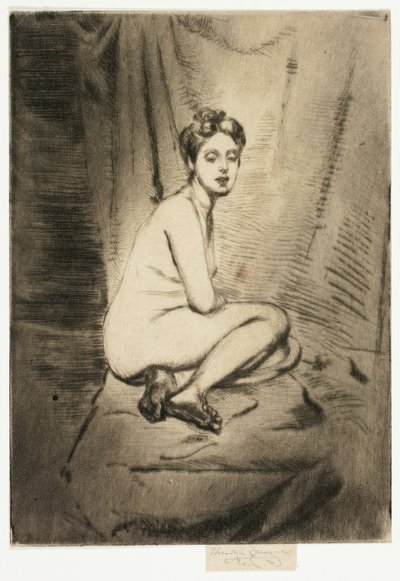 Çömelmiş Kadın Figürü by Theodore Roussel