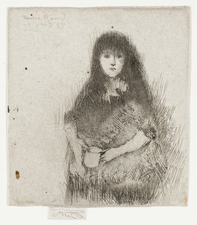 Küçük İspanyol Kızın Portresi by Theodore Roussel