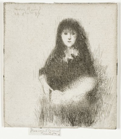 Küçük İspanyol Kızın Portresi by Theodore Roussel