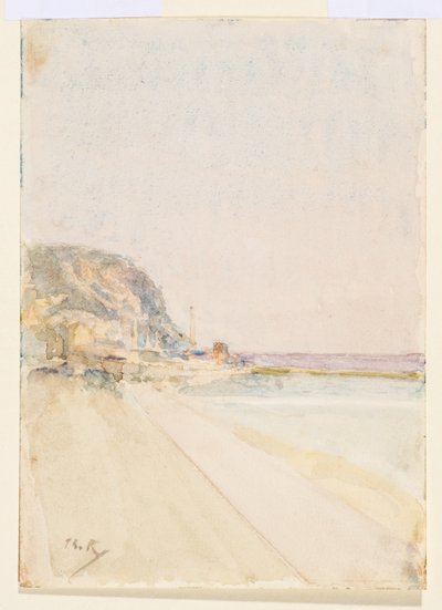East Cliff'in görünümü, Hastings, 1900'den önce by Theodore Roussel