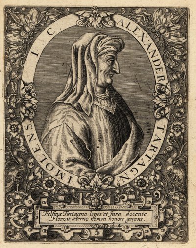 Alexander de Tartagnis, c. 1424-1477, İtalyan hukukçu. by Theodore de Bry
